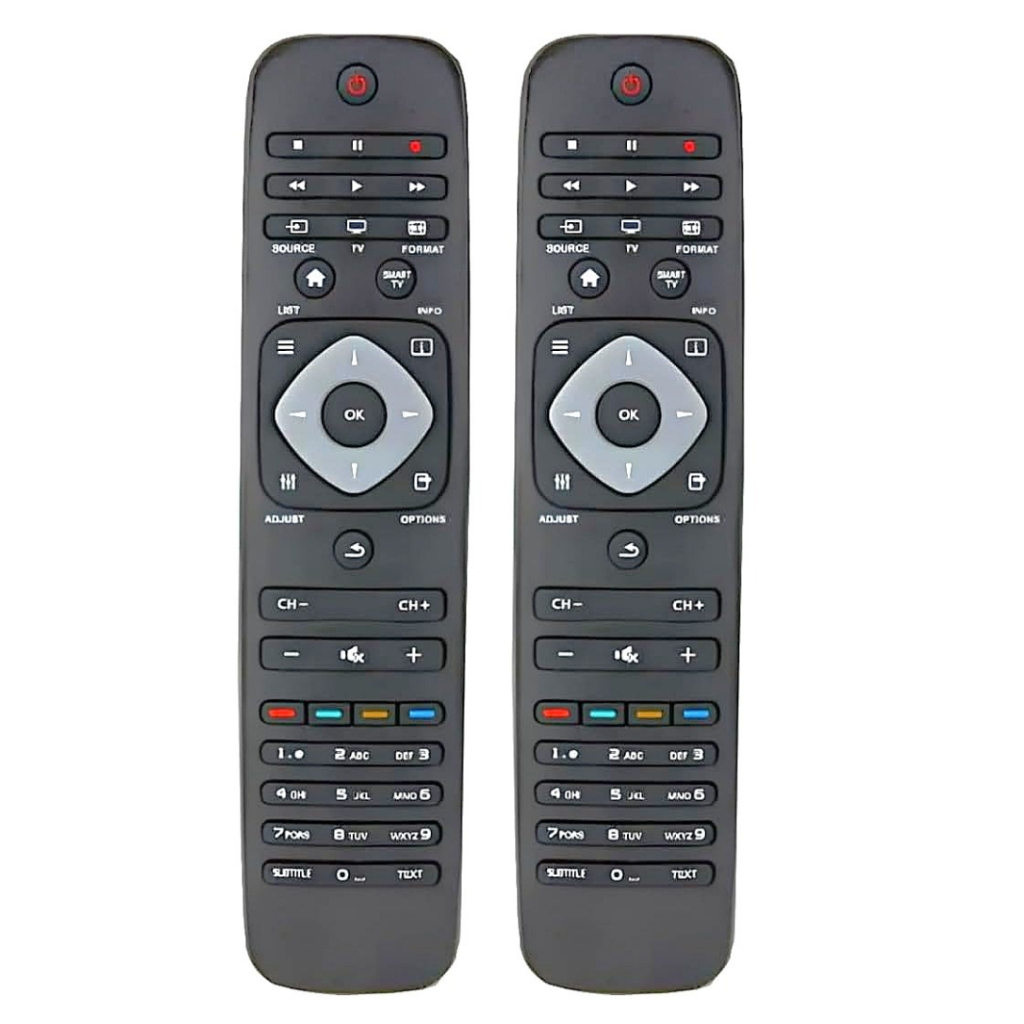 Kit 02 Controles Remoto Compatível com PHILIPS Smart Tv Modelos LCD LED 3D HD