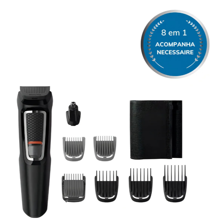 Aparador De Pelos Philips Multigroom 8 Em 1 Mg3730/15 Cor Preto