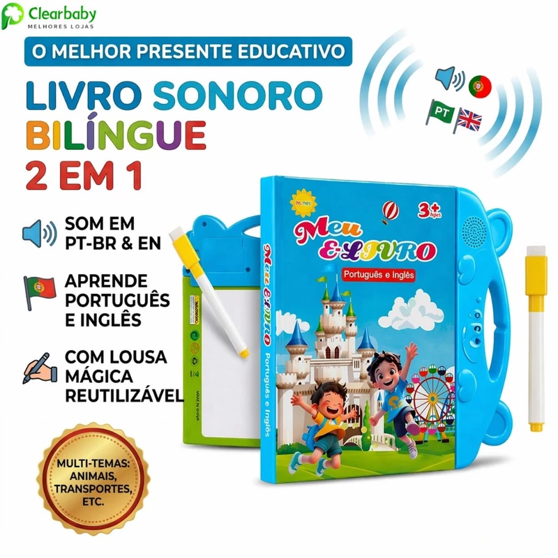 Livro Sonoro Interativo Bilíngue Português — foto 3