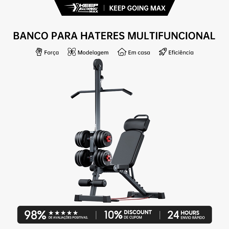 KEEP Treine Tudo em Casa com Alta Tração Banco Multifuncional 12 em 1 Suporta Até 300kg