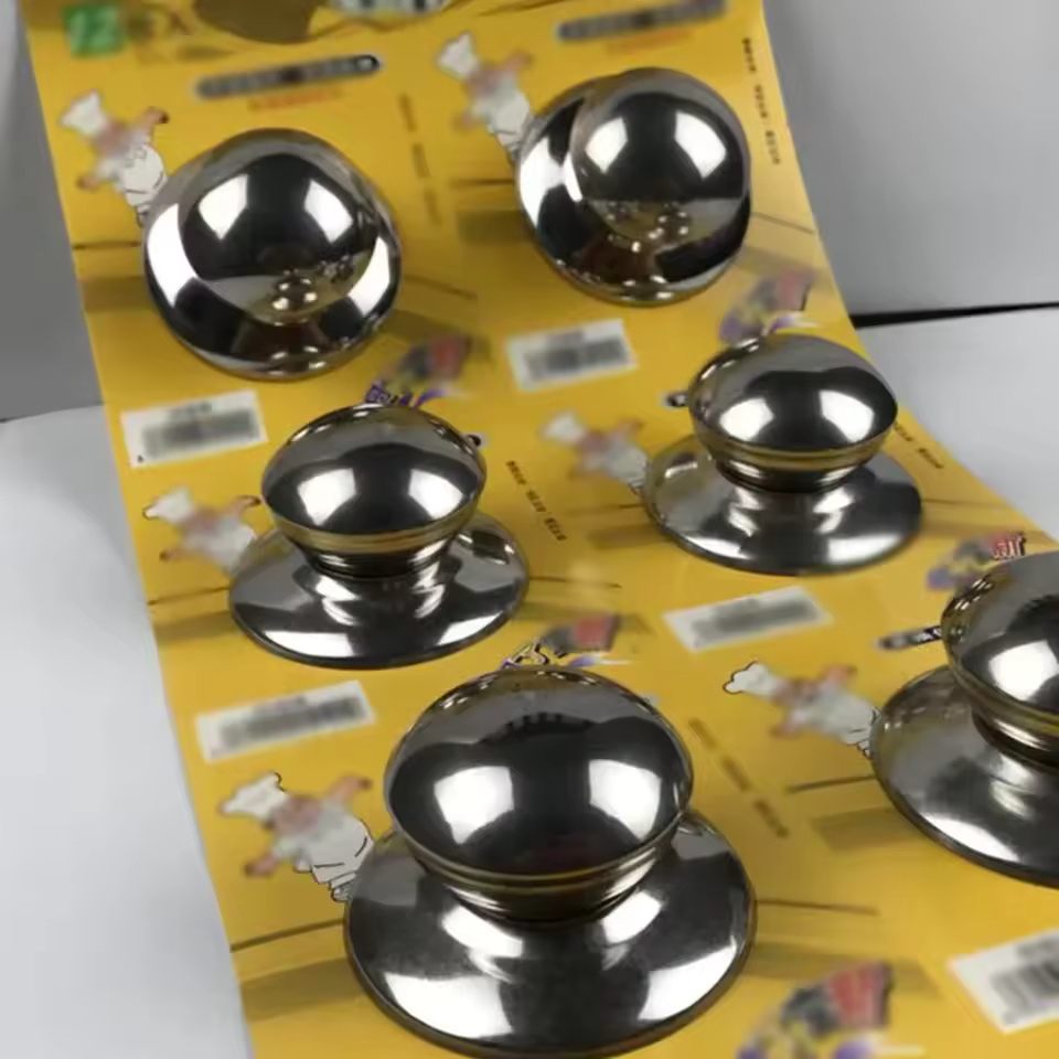 Kit 4 Puxadores de Tampa de Panela Aço Inox Universal Pegador Resistente com Parafuso
