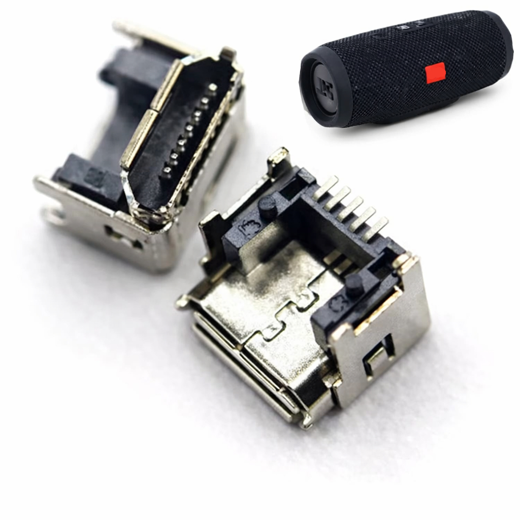 Peça reposição Conector De Carga Compatível com Caixa Som Charge 3 Dock Micro Usb