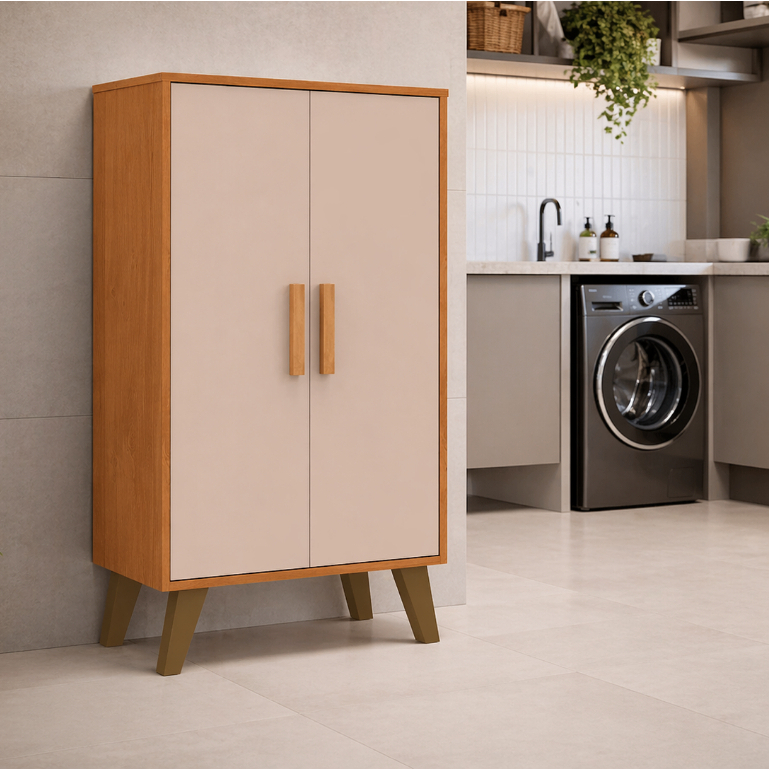 Multiuso 2 Portas Pés Palito Mobi Mini Guarda Roupa Lavanderia Organizador Prateleira Cores