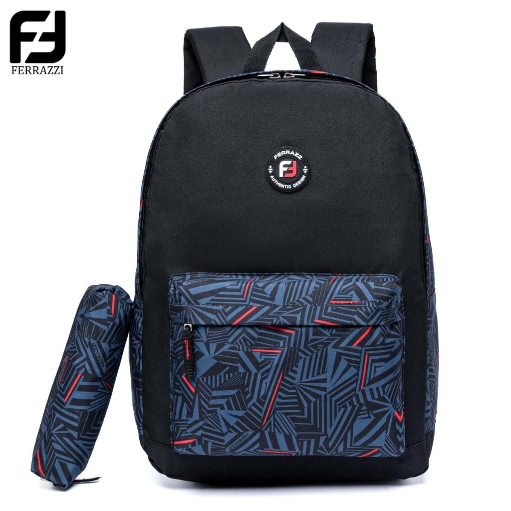 Ferrazzi Mochila Escolar Masculina Estojo Bolsa Reforçada Mochila Para Laptop Mochilas Trabalho Faculdade Resistente