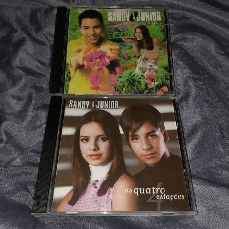 2 cds sandy & Júnior - As quatro estaçoes ao vivo