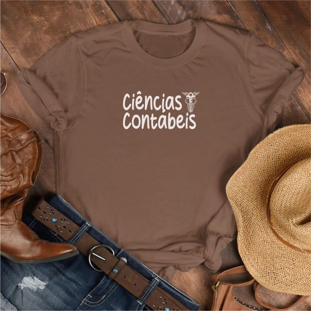 Blusa Feminina Ciências Contábeis Blusinha Contadora Camiseta BabyLook 100% Algodão