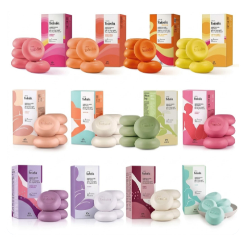 Sabonete Natura em Barra Puro Vegetal Tododia 1 Caixa 05 unidades de 90g cada