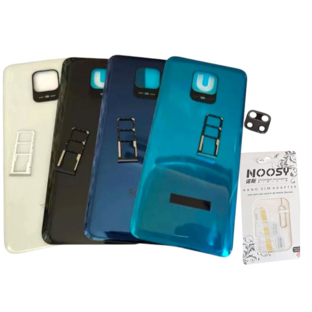 Tampa TRASEIRA DE VIDRO +Lente+Gaveta+ Chavinha Para Note 9S /Note 9 pro