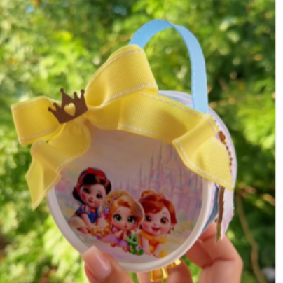 Tubolata Personalizada lembrancinhas festa infantil Sacolinha: Pincesas| Mickey,|Cinderela| safari. Todos os temas
