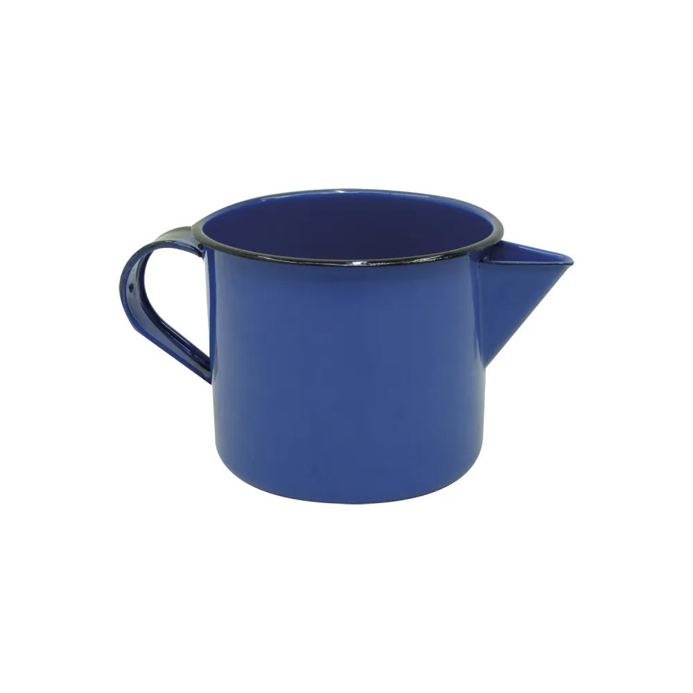 Caneca metallouça 1 Litro Leiteira Coador Decoração Retro Esmaltado Sublimação Colorida Verde Com Bico Aço  Rustica Luxo