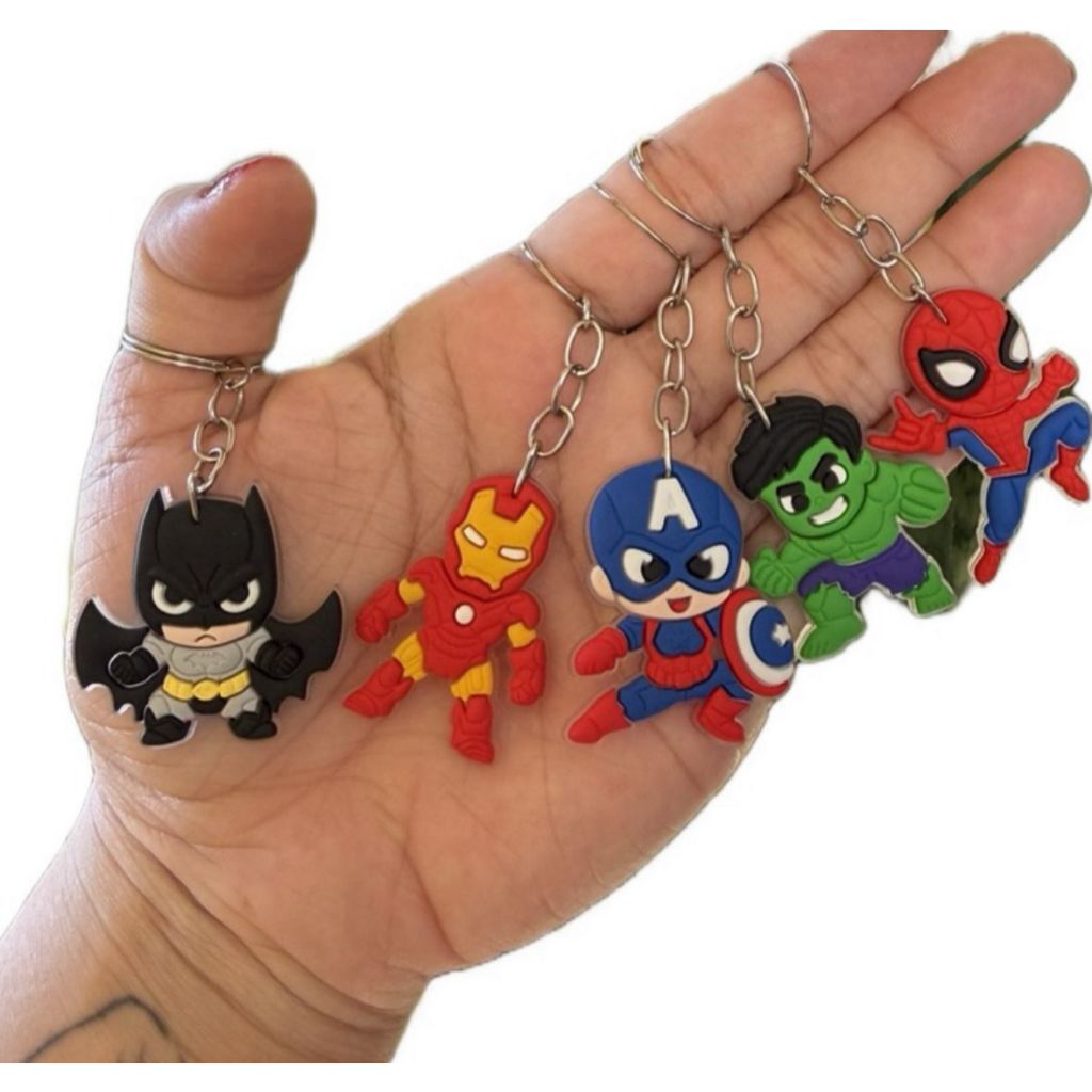 Vingadores Chaveiro kit 10/50 Hulk Homem Aranha Capitão America  Lembrancinha Festa Aniversario Tema