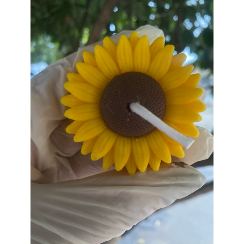 Vela Artesanal Girassol Flutuante Delicada e girassol lembrancinha casamento cha de bebe,flor