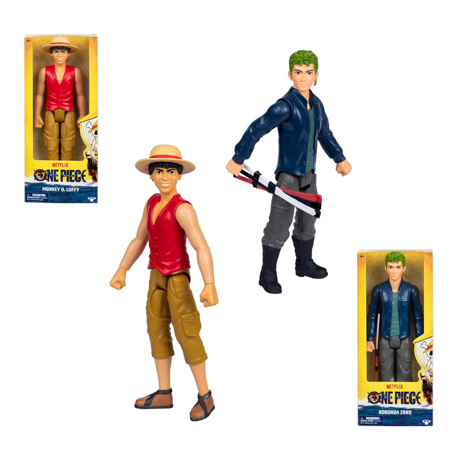 Bonecos One Piece Live Action Luffy e Zoro 30cm Articulados - Sunny Brinquedos
