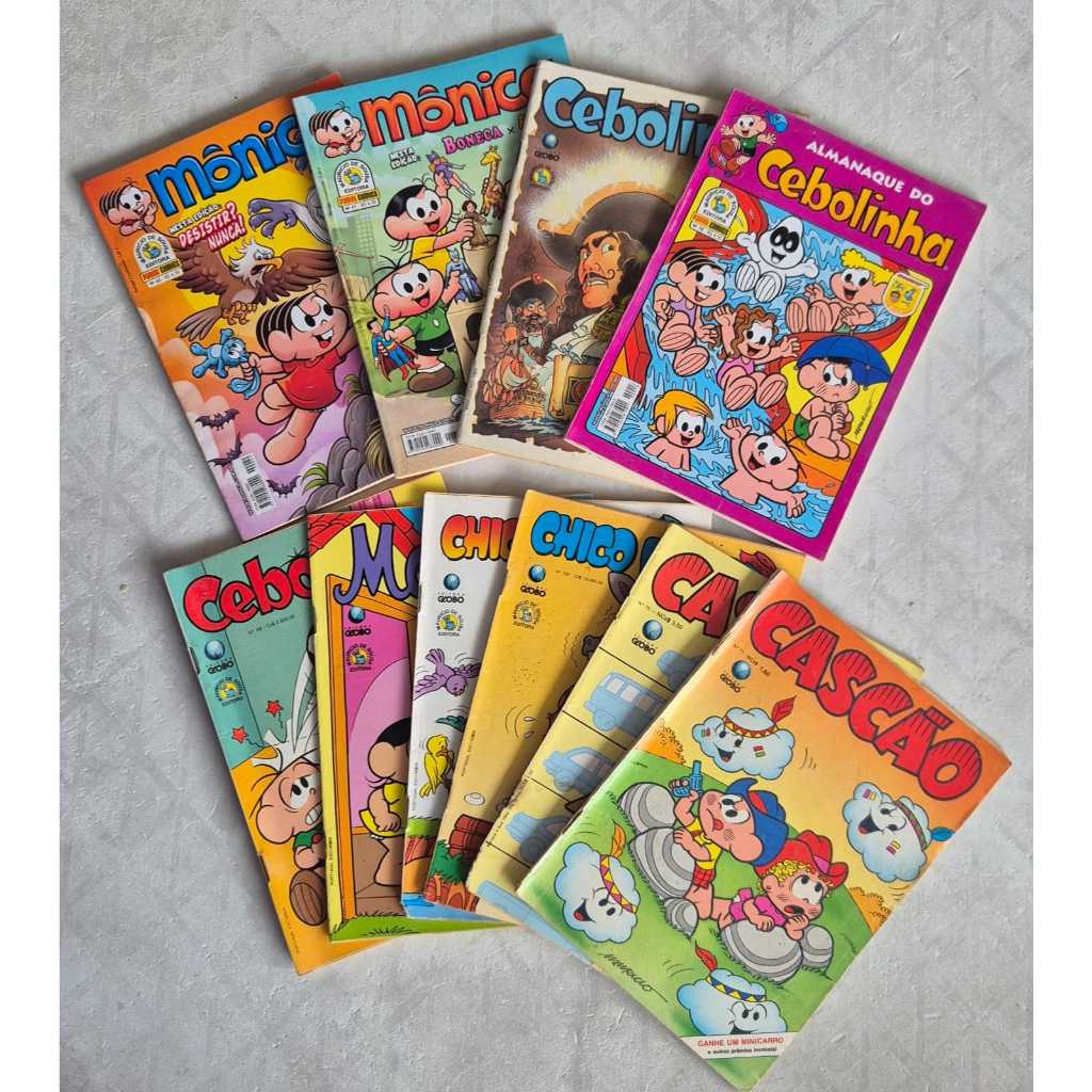 Kit com 10 revistas USADAS dos personagens da turma da Mônica. Leiam a descrição
