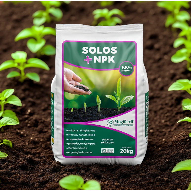 Substrato Solos + NPK MogiFertil MogiSolos Condicionador Para Solos Plantio Adubo Orgânico 20 Kg