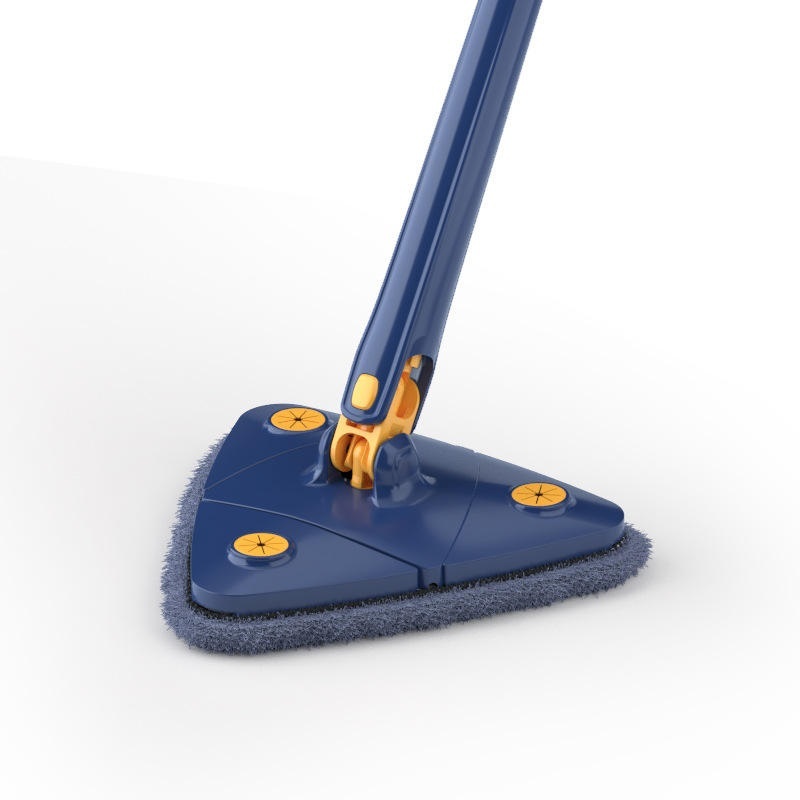 Mop Triângular 360° Limpa  Chão, Teto e Parede - Esfregão Giratório Microfibra Torção Automática