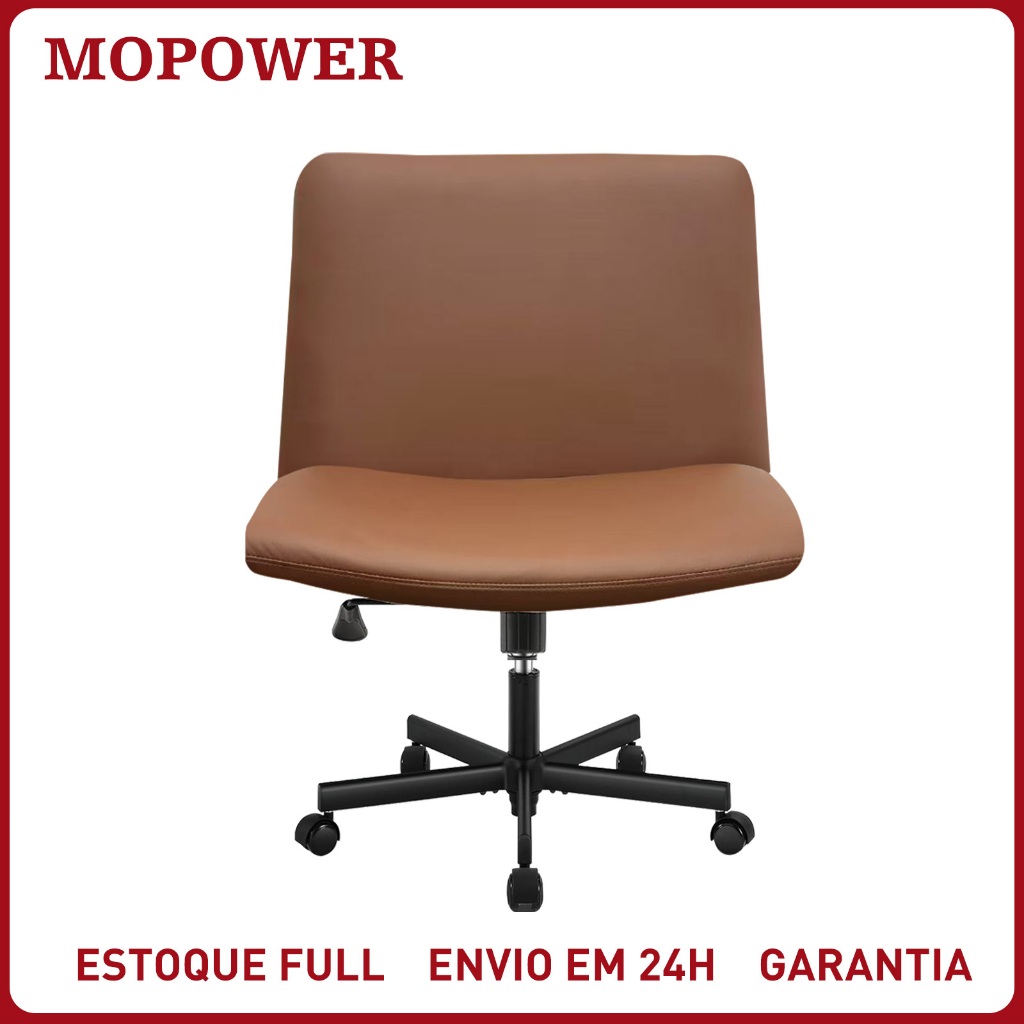 Cadeira Escritório Ergonômica Giratória Home Office Tecido Estofada Confortável Altura Regulável Rodízios
