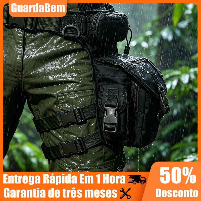 Pochete de Perna Bornal De Perna Tatico Leg Bag Reforçada Pochete Militar Impermeável Tecido Oxford