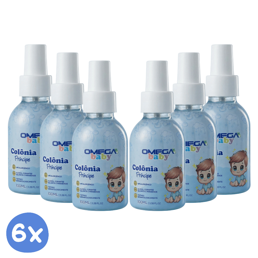 Colônia Infantil Hipoalergenica Príncipe 100ml Omega Baby