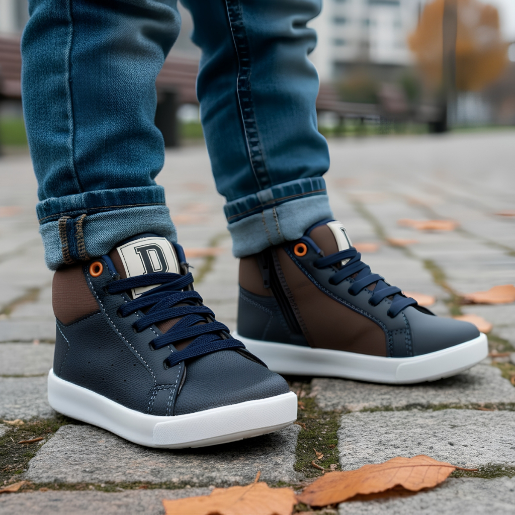 Tênis Infantil Botinha Menino Bota Masculina Zíper Lateral Confortável