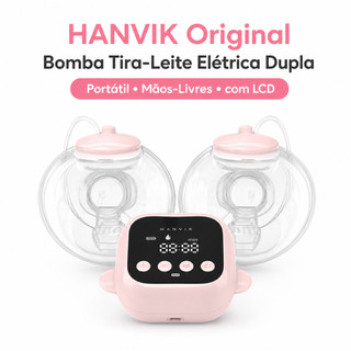 HANVIK Original  Bomba de leite elétrica de dupla sucção Portátil Dupla Elétrica Mãos-Livres  Função de LCD
