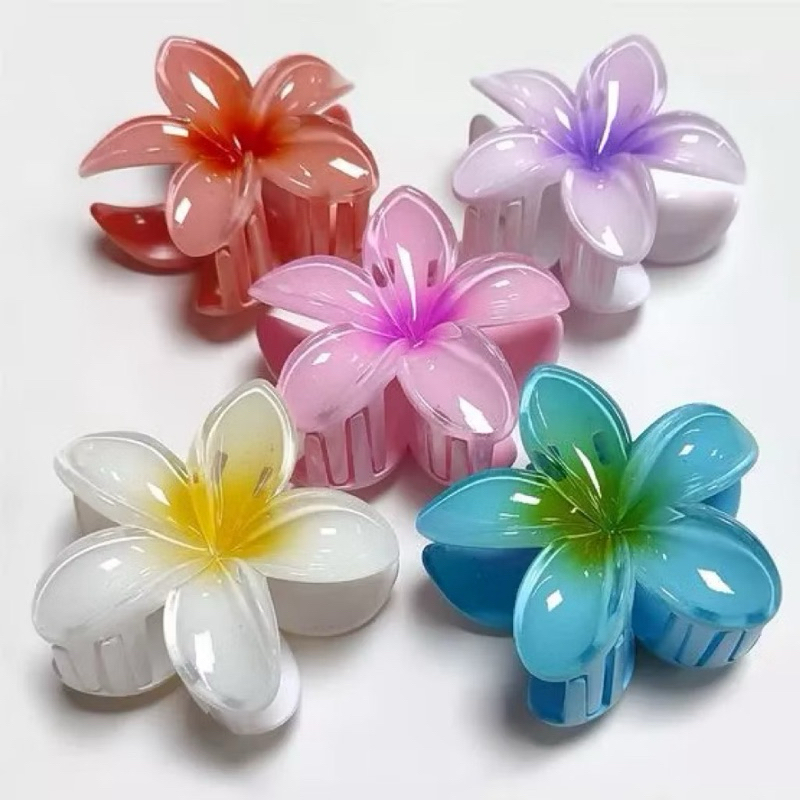 Kit 6/12 peças 8cm Grampos/Piranhas de Cabelo Flor de Feriado de Praia