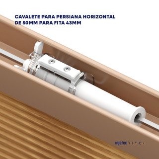 Cavalete Enrolador Persiana Horizontal 50mm · Fita 43mm e 36mm · Lâmina Madeira Reparo