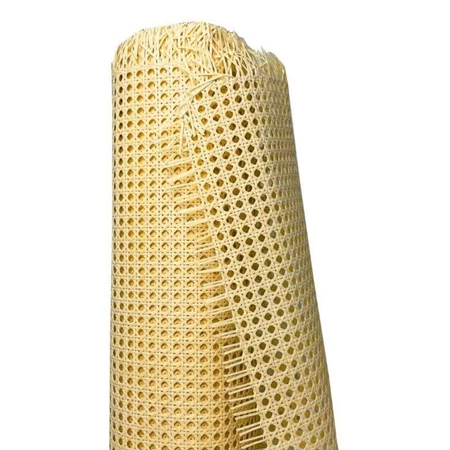 Palhinha Indiana Sextavada Marceneiro Tela Natural Rattan 15 e 5mx50cm Bege Palha Sintética