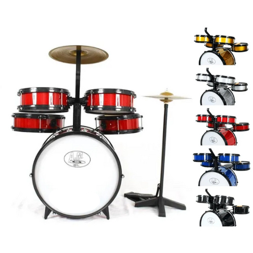 Bateria Infantil Acústica Com Chimbal Varias Cores Semi Profissional - Rock Baby
