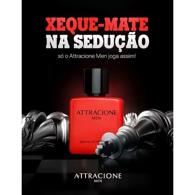 Parfum Attraction pour homme – Séduction puissante, parfum envoûtant, Frasco Recarregável
