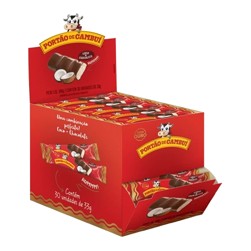 Cocada com Chocolate – Caixa com 30 Barrinhas de 33g