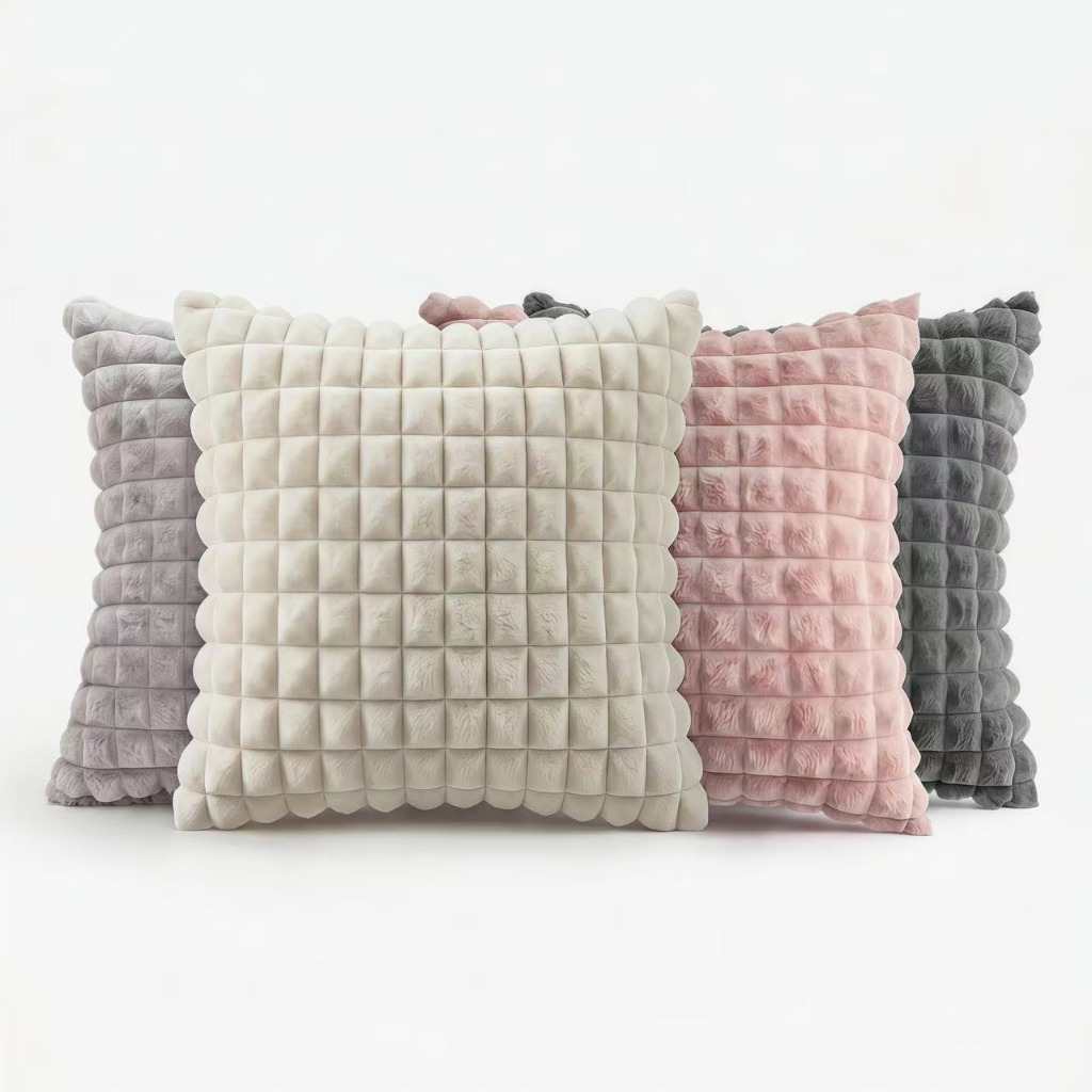 Capa de almofada 45x45 pelucia macia decorativa moderna sofa luxo com zíper invisivel sem enchimento