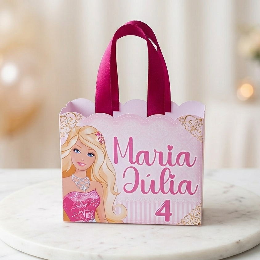 20/30/40 Sacolinhas Barbie para festa lembrancinha infantil em todos os Temas-Tam:14x17x5cm