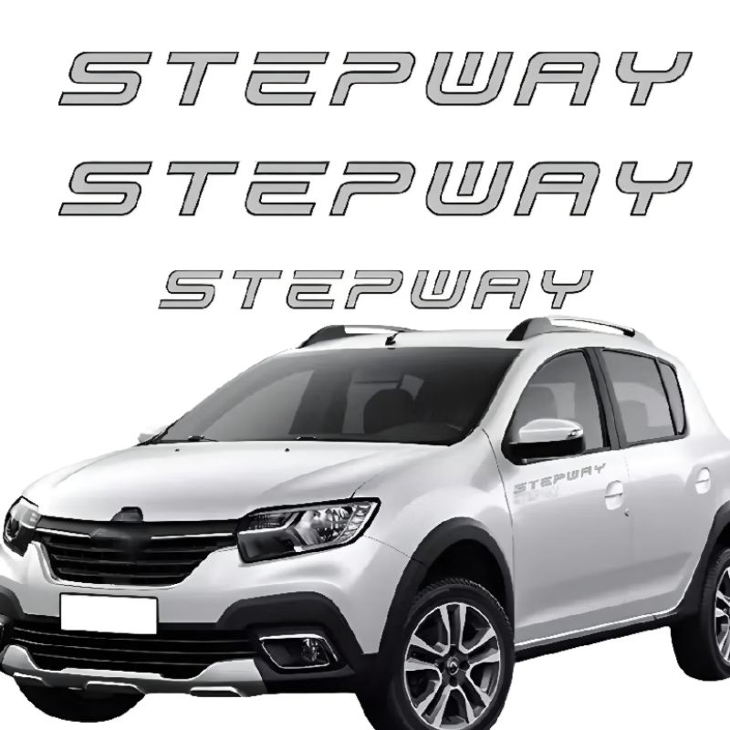 Kit 3 Adesivos Stepway Renault Sandero (Auto Colante)