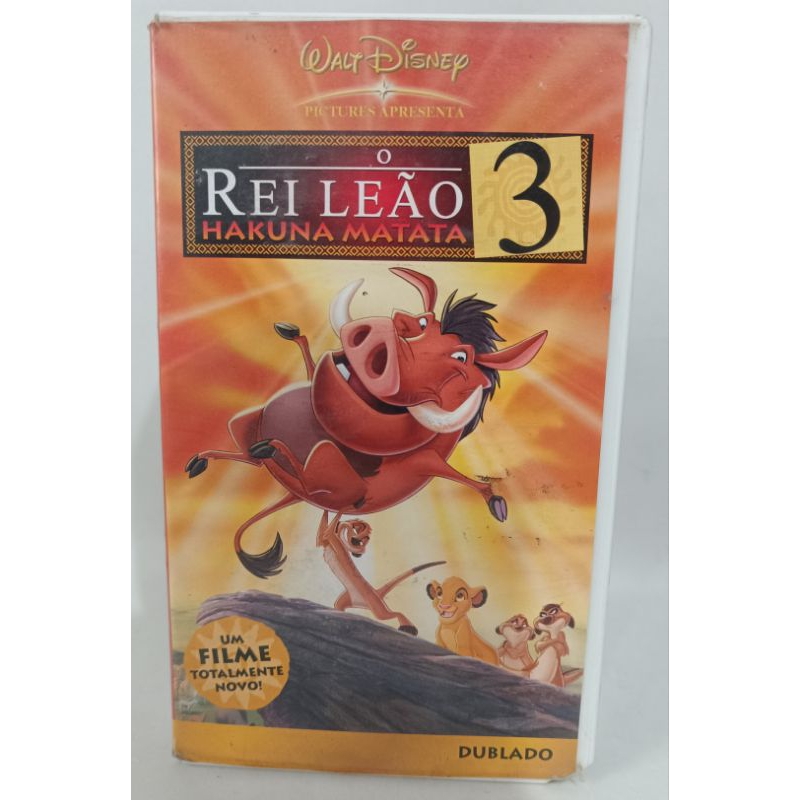 VHS O Rei Leão 3 Hakuna Matata Dublado Walt Disney fita desenho filme infantil clássico raridade colecionador