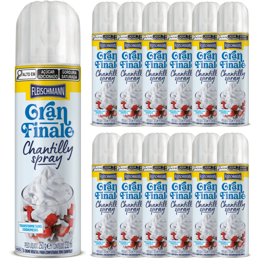 Creme Chantilly Spray 232ml Original Fleischmann - 12 Unidades