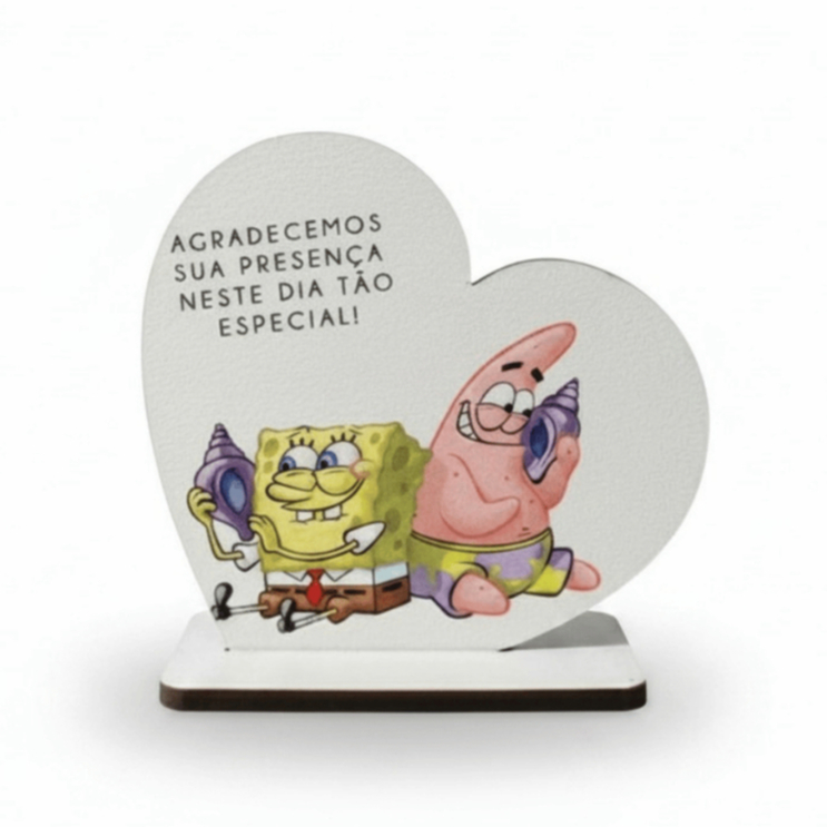 Kit Lembrancinhas Agradecimento Aniversário MDF Bob Esponja