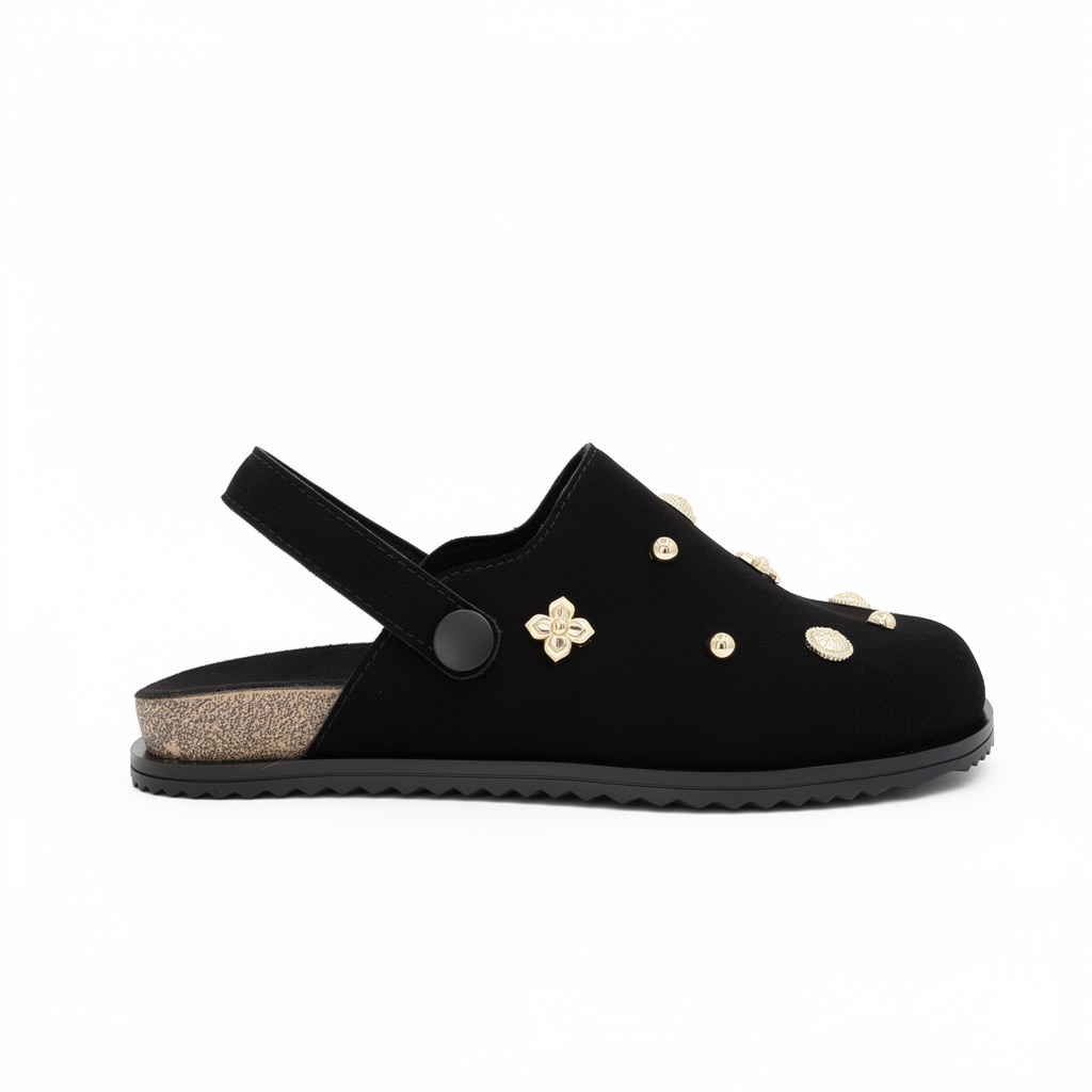 Sandália Mule Clogs Feminino Moleca Moda Confortável Casual Macio Leve Camurça Suede Nobuck