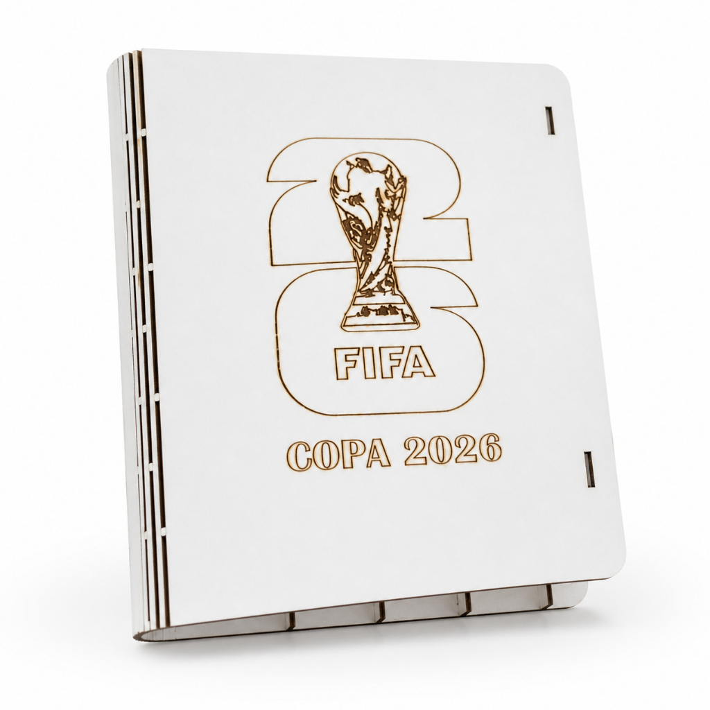 Porta Álbum Copa do Mundo 2026 MDF Premium Corte a Laser Case Protetora