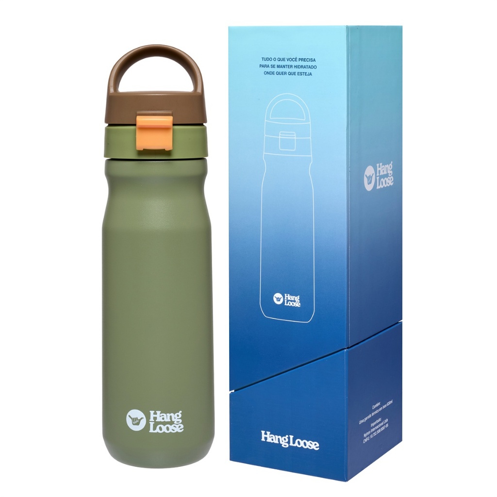 Garrafa Térmica 630 ML Passeio Resistente Hang Loose