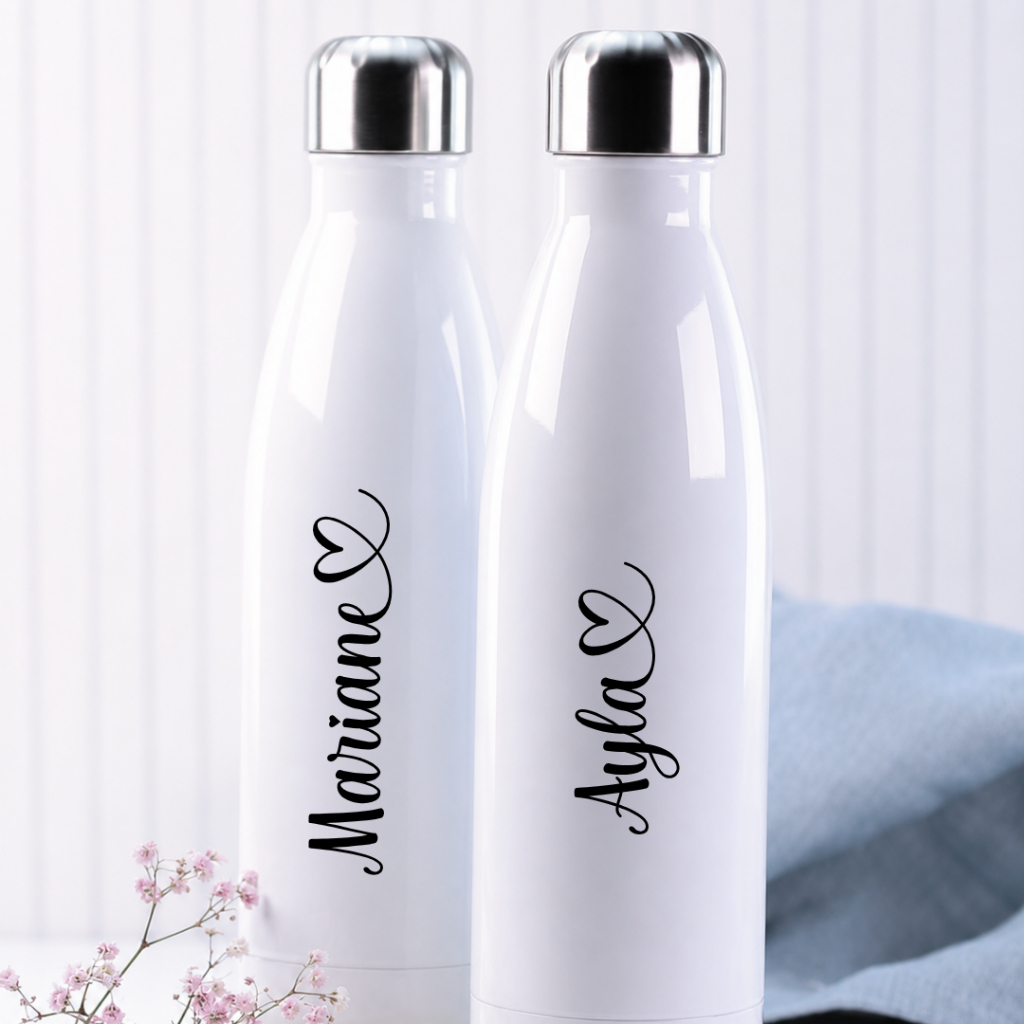 Adesivo Vinil Personalizado com Nome à Prova d’Água  Para Caixas, Copos, Garrafas, lembrancinhas e Presentes