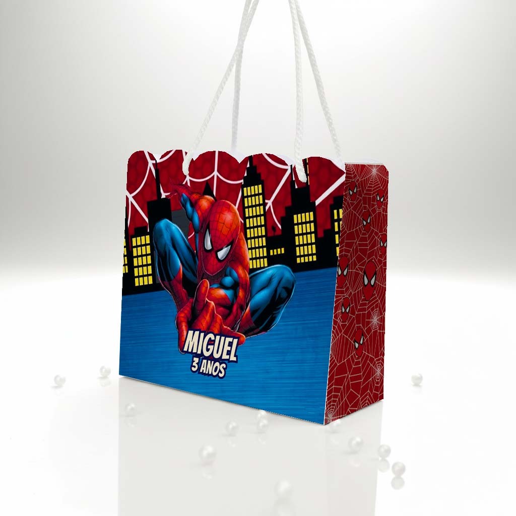 Detalhes do Sacolinhas Para Lembrancinhas De Papel Para Presente Festa Infantil Homem Aranha Super Herói Baby