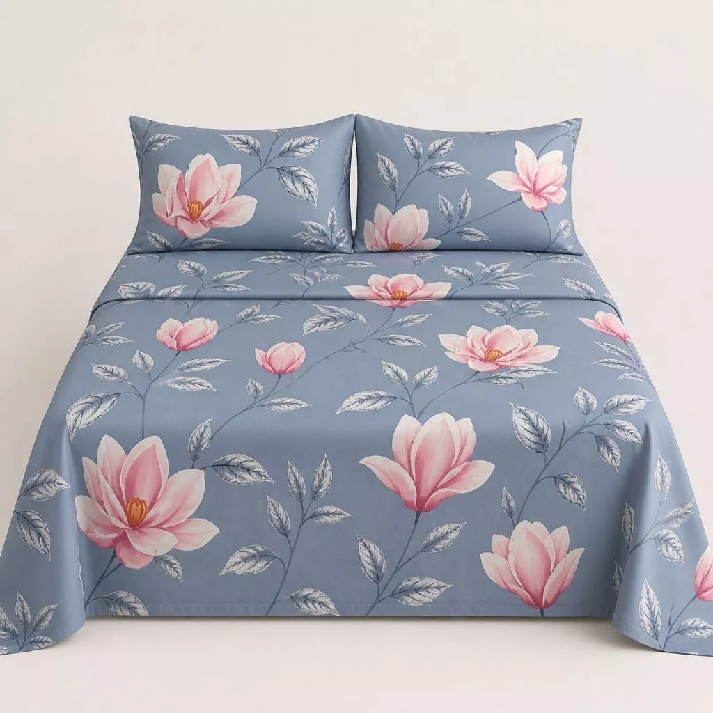 Lençol Queen Avulso Toque de Seda e Algodão Macio | 2,30m x 2,50m Luxo Cama — imagem 1