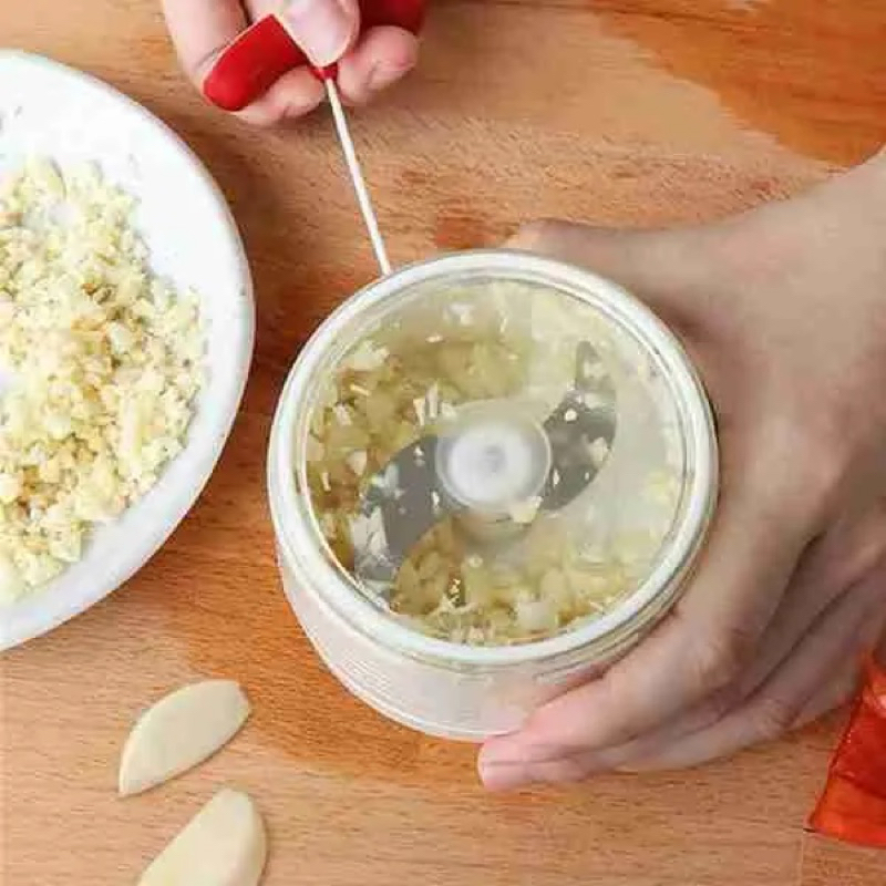 Mini Processador de Alimentos Manual Triturador de Alho Cebola Legumes Portátil Cozinha Prático Sem Energia