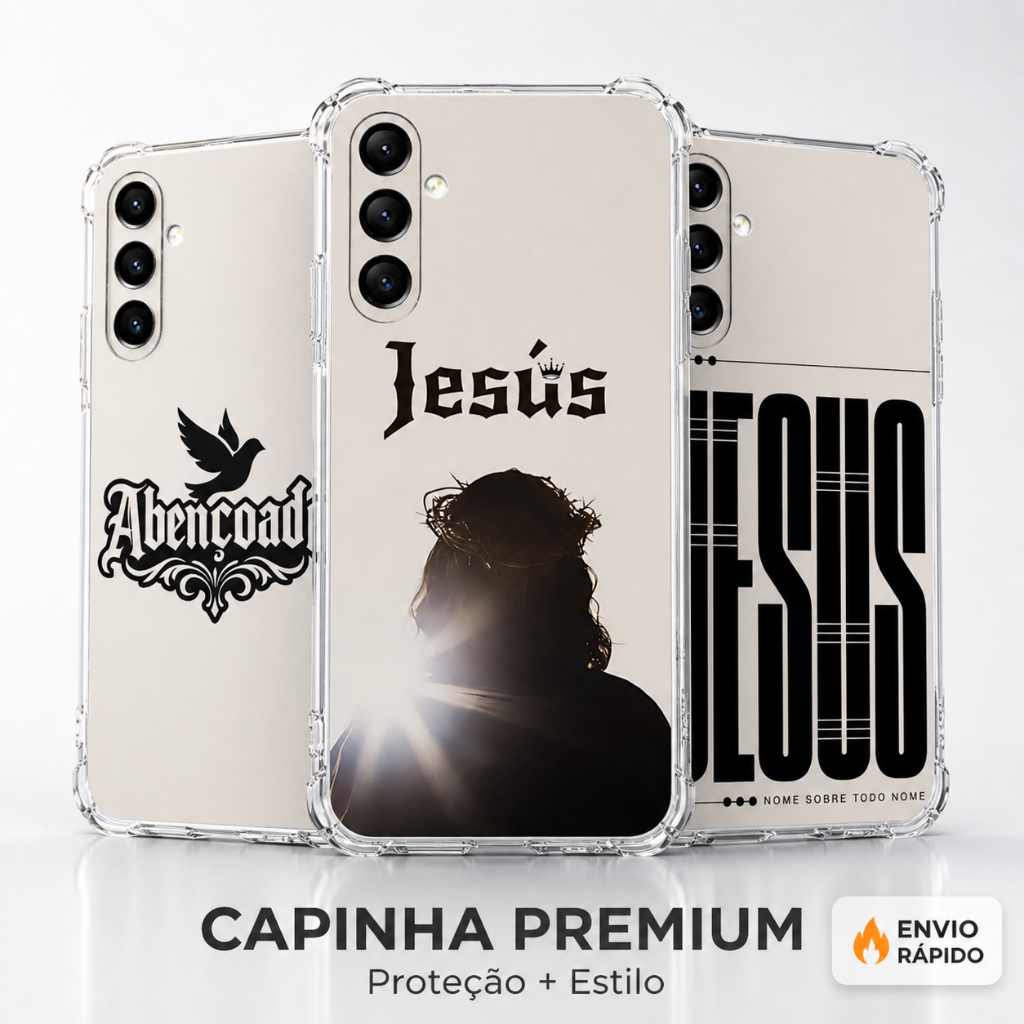 Capa SAMSUNG A54/A34/A24/A14/A04/M14/M34/M54 CASE ANTI IMPACTO JESUS, YESHUA, DEUS, IGREJA, GOSPEL