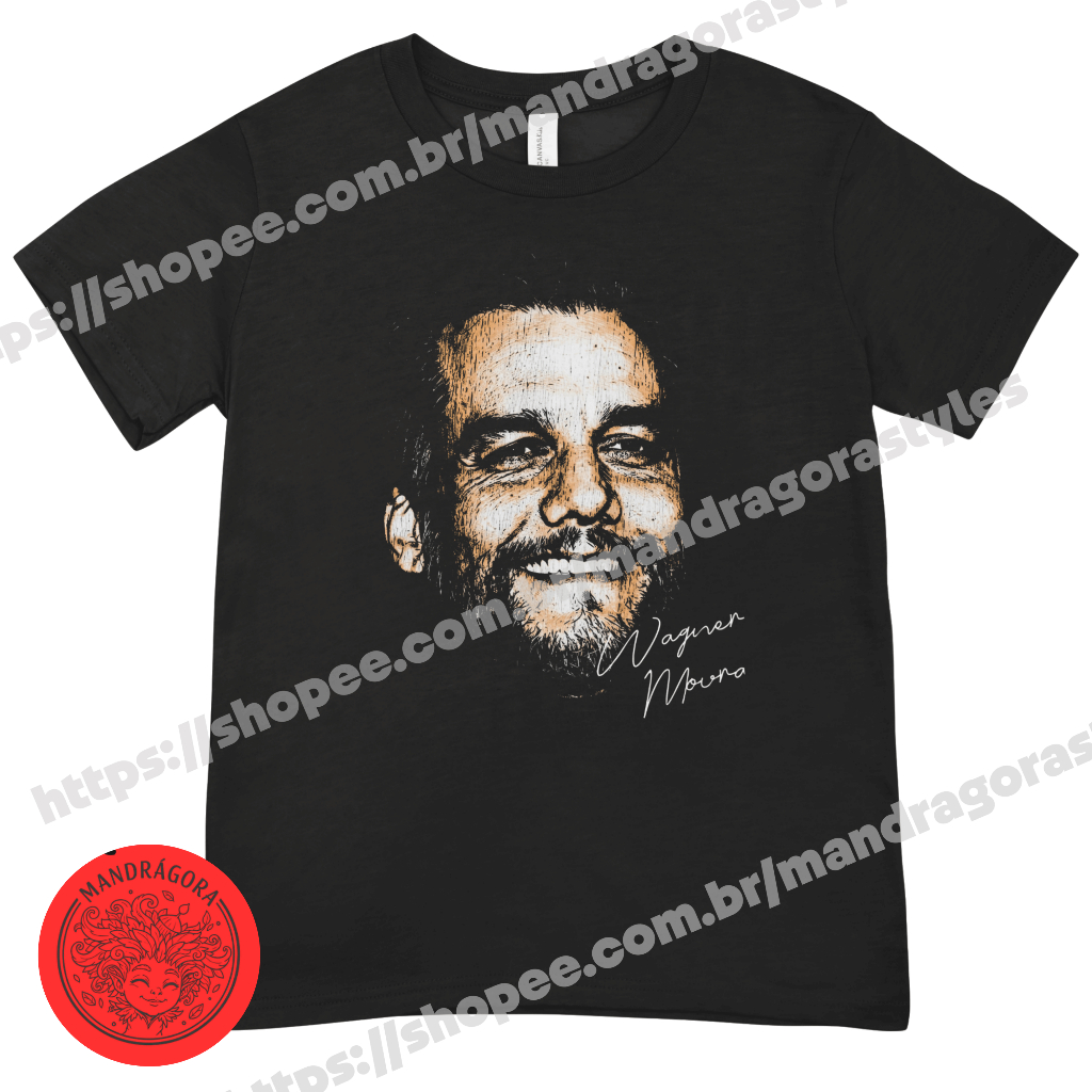 Camiseta Wagner Moura Cinema Brasileiro - Estampa Vintage Minimalista Algodão Premium DTF Mandragorastyles