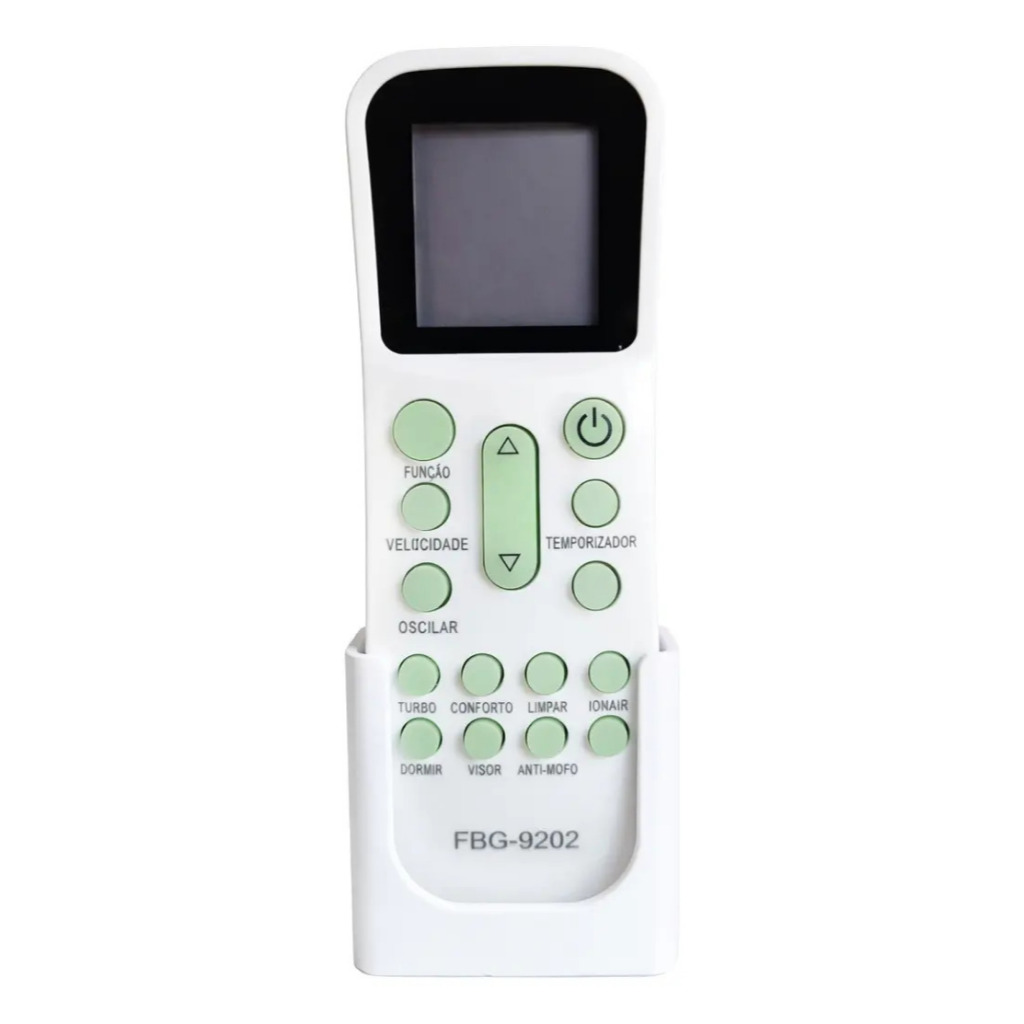 Suporte Parede Controle Ar Condicionado Modelo Elgin Fbg-9202 Clean Branco Com Perfuração Para Fixação