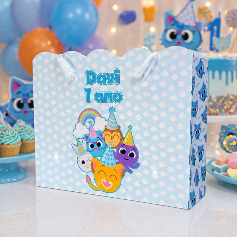 Sacolinha BOLOFOFO Personalizada / Bolsinha Lembrancinha Aniversário / PEGUE E MONTE