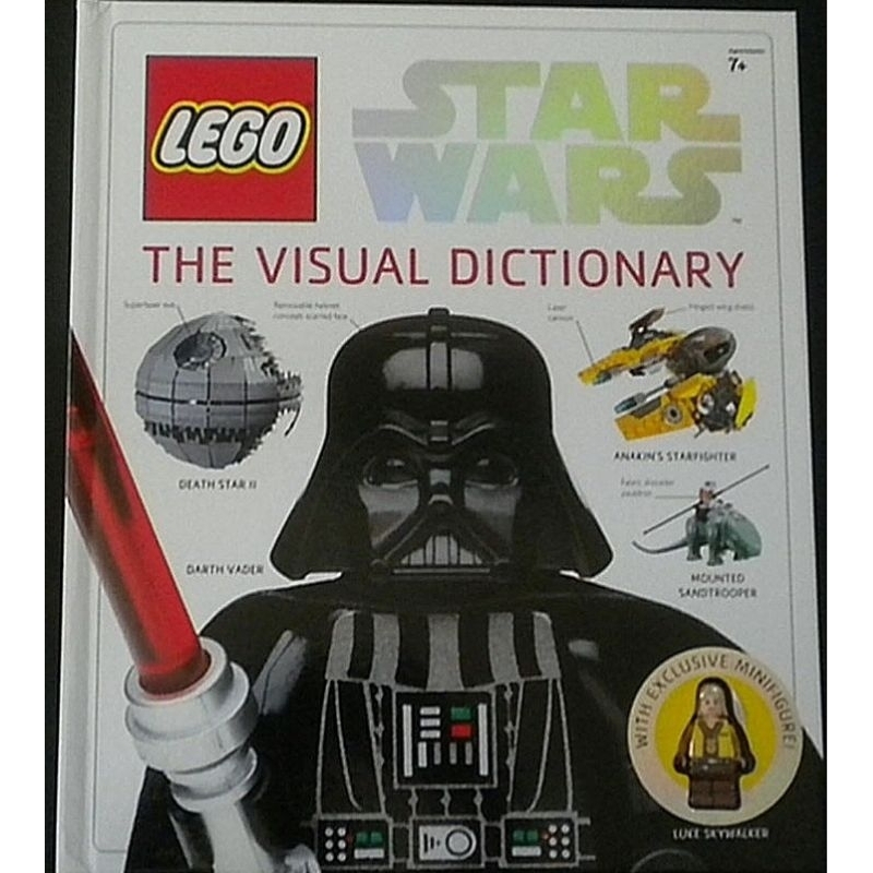 📘 LEGO Star Wars The Visual Dictionary + Minifig Luke Skywalker ORIGINAL USADO