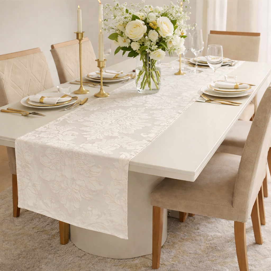 Detalhes do Caminho de Mesa Trilho Moderno Tecido Jacquard 2,70 x 0,40 LongoCozinha Sala De Jantar Elegante
